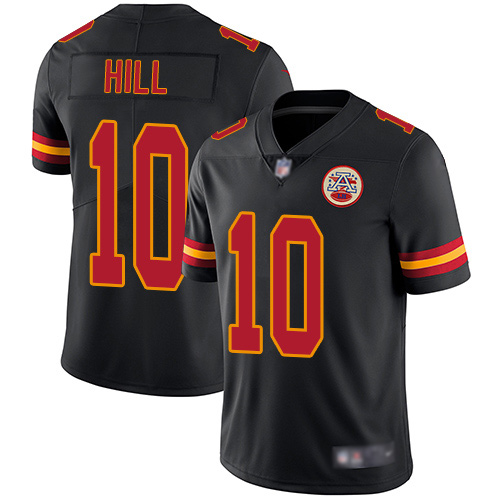 Youth Kansas City Chiefs #10 Hill Tyreek Limited Black Rush Vapor Untouchable Football Nike NFL Jersey